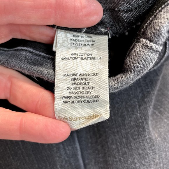 Soft Surroundings Pull On Jeans Medium Black High Rise Ultimate Bootcut Denim - Picture 7 of 7